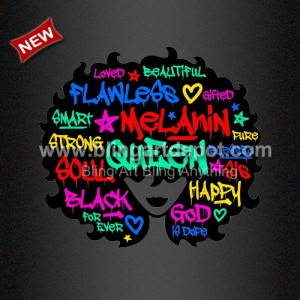 Beautiful Iron ons Afro Girl Heat Printing Vinyl Transfer Factory Sale
